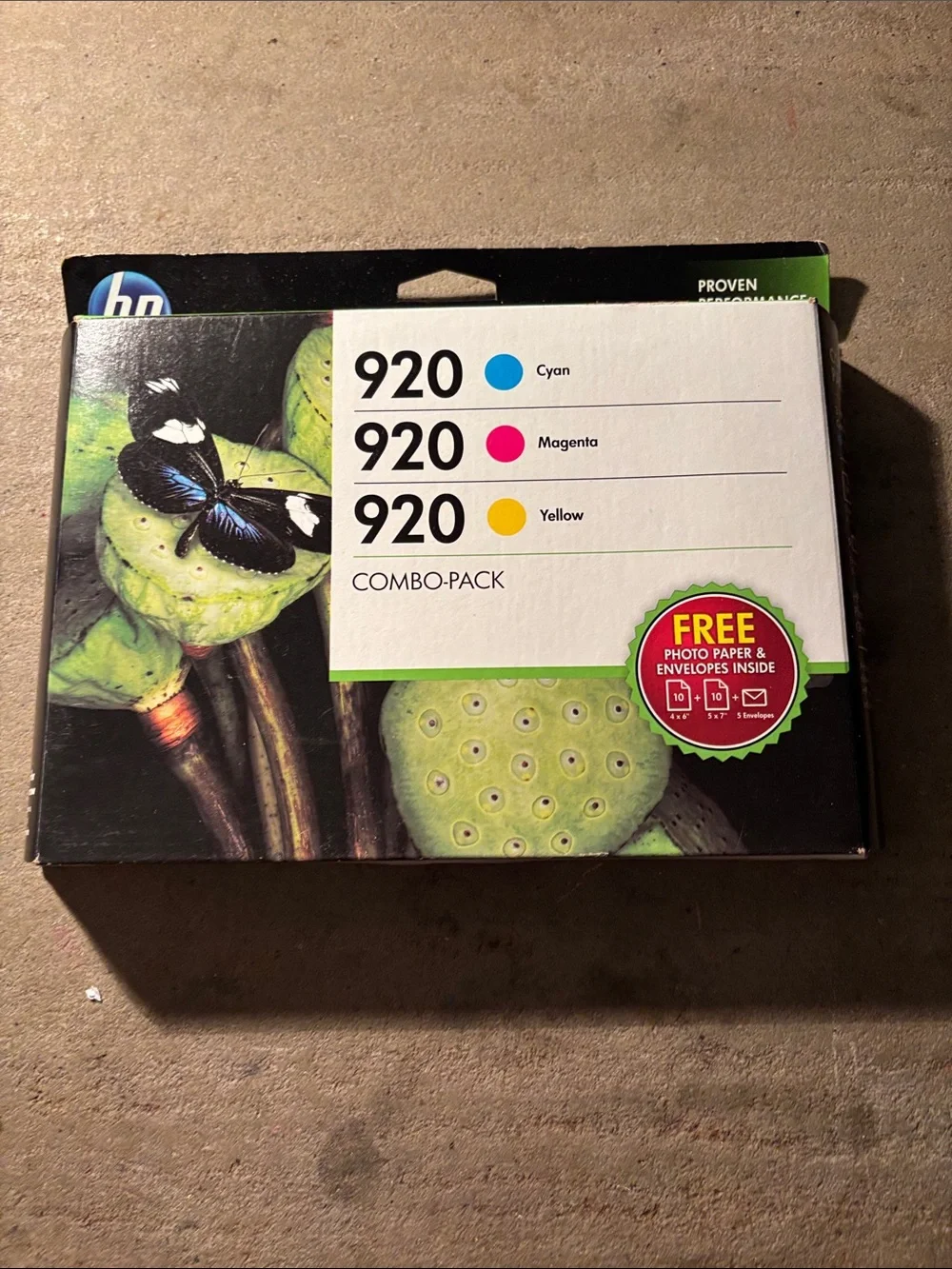 New Sealed Genuine HP 920 Ink Combo 3 Pack Cyan Magenta Yellow Exp 8/14